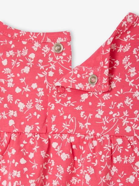 T-shirt manches volantées bébé bleu ciel+fuchsia - vertbaudet enfant 