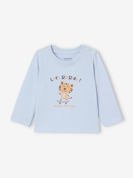 Set van 2 babyshirts met lange mouwen hemelsblauw - vertbaudet enfant 