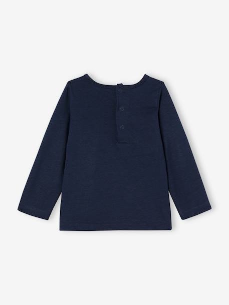 Set van 3 Basics T-shirts met lange mouwen ecru+rood, gestreept - vertbaudet enfant 