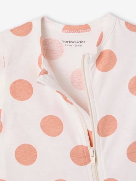 Set van 3 pyjama's van jersey met rits BASICS cappuccino+chambrayblauw+rouge - vertbaudet enfant 