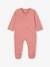 Lot de 3 pyjamas bébé en jersey ouverture zippée BASICS bleu chambray+blush+cappuccino - vertbaudet enfant 