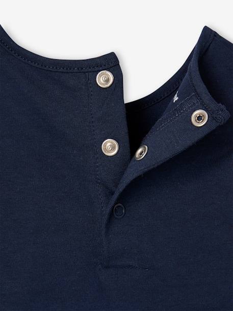 Set van 3 Basics T-shirts met lange mouwen ecru+rood, gestreept - vertbaudet enfant 