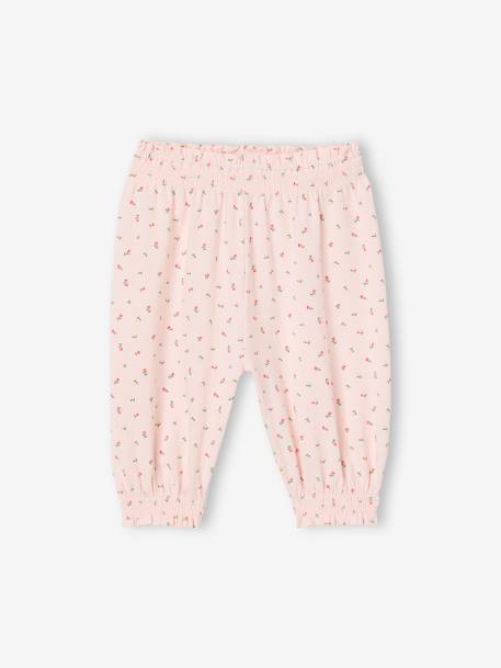 Babybroek voor pasgeborene met bloemetjesprint lichtroze - vertbaudet enfant 