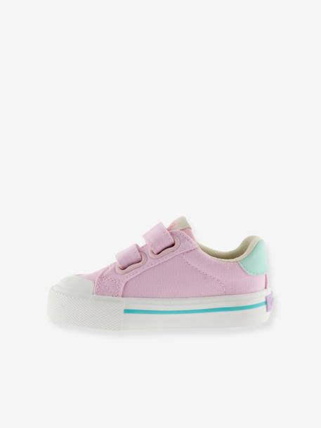 Baskets enfant en toile couleur Tribu Tiras Lona bleu jean+rose - vertbaudet enfant 