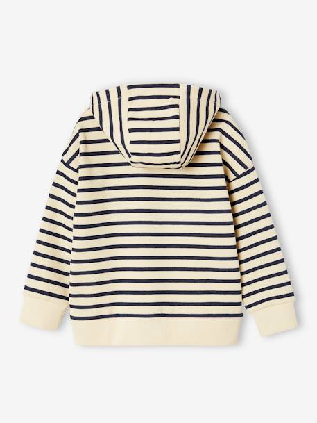 Sweat garçon à capuche rayé style marinière marine - vertbaudet enfant 