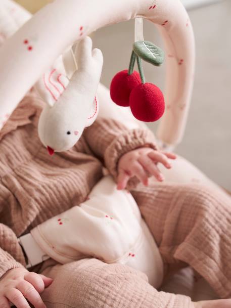 Transat avec arche Babydream beige imprimé+curry+gris/blanc+multicolore+tilleul - vertbaudet enfant 