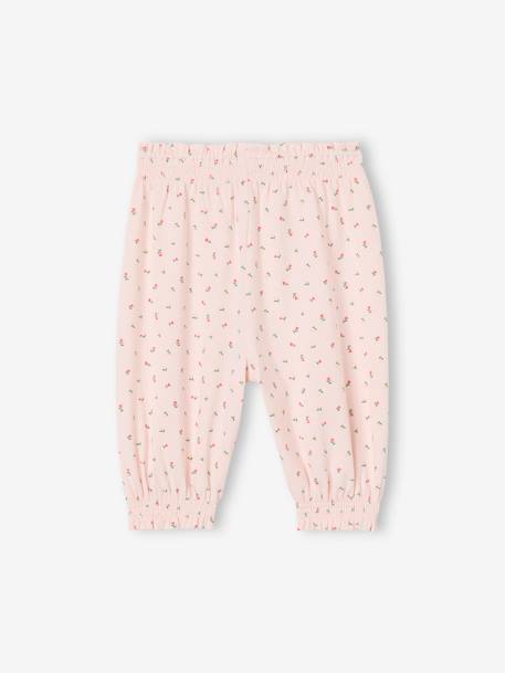 Babybroek voor pasgeborene met bloemetjesprint lichtroze - vertbaudet enfant 