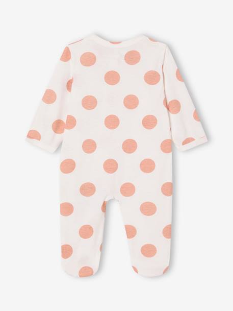 Set van 3 pyjama's van jersey met rits BASICS cappuccino+chambrayblauw+rouge - vertbaudet enfant 