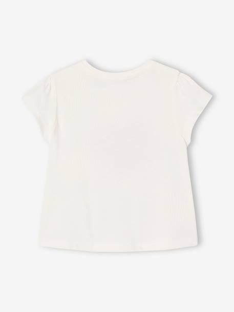 Lot de 3 t-shirts bébé fille manches longues écru+rayé rouge - vertbaudet enfant 