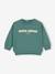 Gepersonaliseerd baby-sweatshirt met druk op de rug smaragdgroen - vertbaudet enfant 