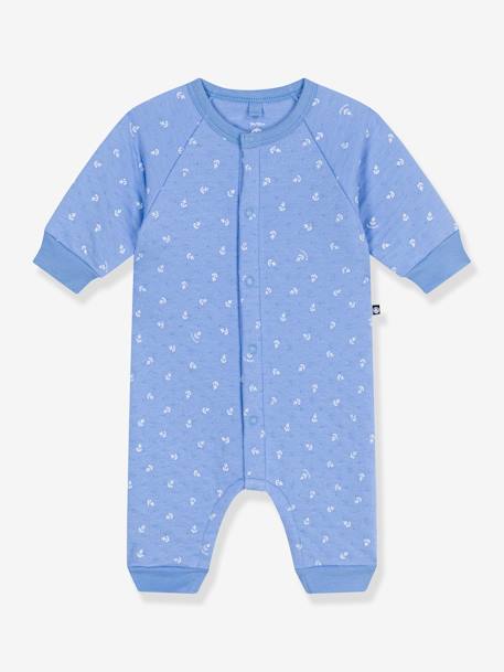 Lange baby-overall met kleine ankers print van PETIT BATEAU blauw - vertbaudet enfant 