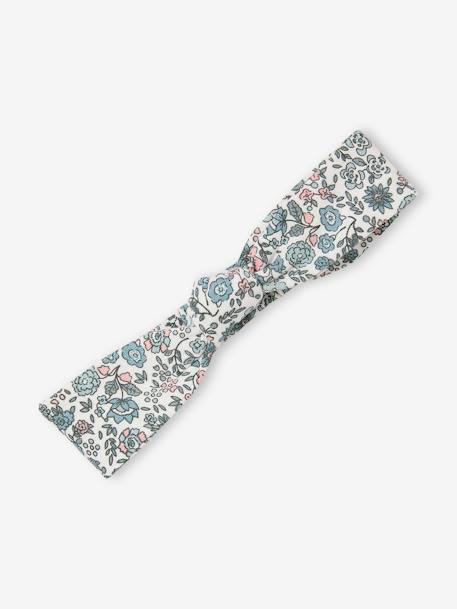 3-delig set jurk +vestje + haarband grijsblauw+groen+oudroze - vertbaudet enfant 