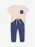 T-shirt en broek set van fleece voor baby indigoblauw - vertbaudet enfant 
