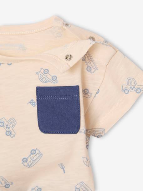 T-shirt en broek set van fleece voor baby indigoblauw - vertbaudet enfant 