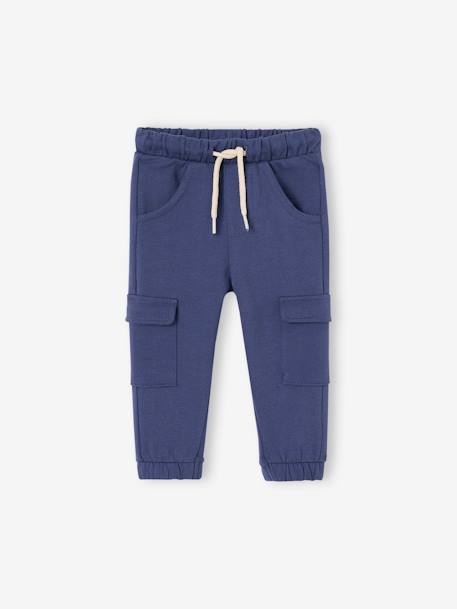 T-shirt en broek set van fleece voor baby indigoblauw - vertbaudet enfant 