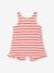 Combishort bébé fille jersey effet tricot rayé rouge - vertbaudet enfant 