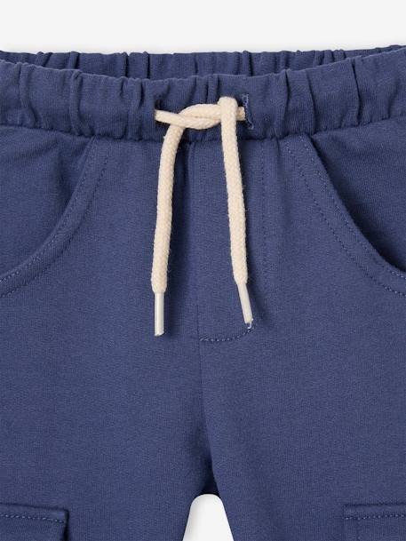 T-shirt en broek set van fleece voor baby indigoblauw - vertbaudet enfant 