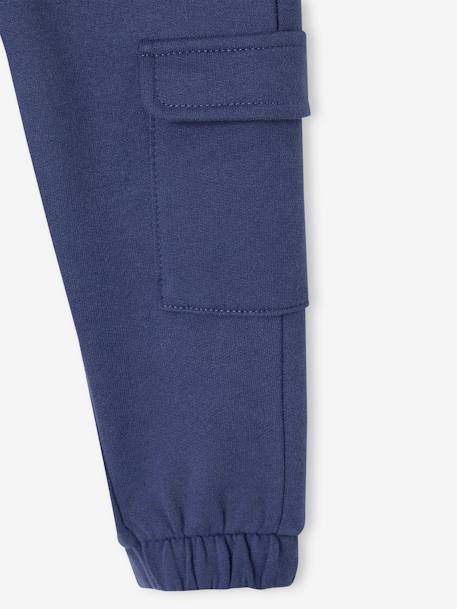 T-shirt en broek set van fleece voor baby indigoblauw - vertbaudet enfant 