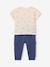 T-shirt en broek set van fleece voor baby indigoblauw - vertbaudet enfant 