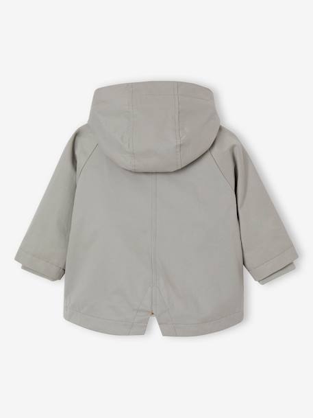 Parka 3 en 1 mi-saison bébé avec gilet sans manches en sherpa amovible vert sauge - vertbaudet enfant 