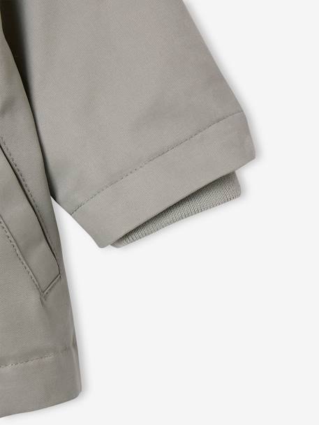 3-in-1 babyparka voor in het tussenseizoen met uitneembaar sherpa mouwloos vest saliegroen - vertbaudet enfant 