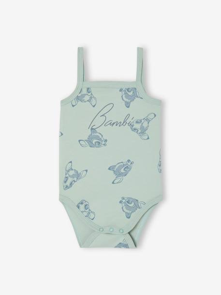 Set van 2 babyrompertjes met dunne schouderbandjes DISNEY® Bambi mintgroen - vertbaudet enfant 