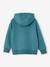 Sweat garçon à capuche motif poitrine bleu pétrole+vert sauge - vertbaudet enfant 