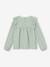 Blouse à volants en broderie anglaise fille vert sauge - vertbaudet enfant 