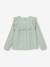 Blouse à volants en broderie anglaise fille vert sauge - vertbaudet enfant 