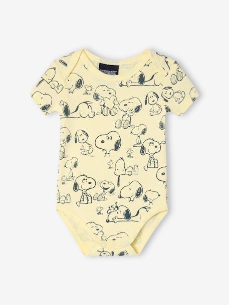 Lot de 2 Bodies bébé Snoopy Peanuts jaune pastel - vertbaudet enfant 