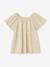 Blouse cérémonie en lamé effet plissé fille manches papillon or - vertbaudet enfant 