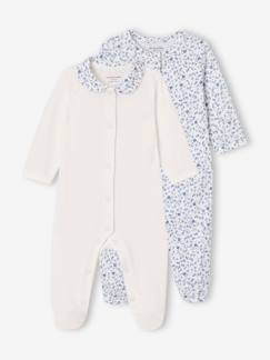 -Lot de 2 pyjamas fleuris bébé fille
