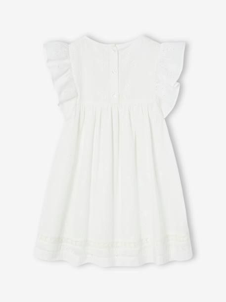 Robe de cérémonie en broderie anglaise fille blanc - vertbaudet enfant 