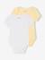 Lot de 2 bodies naissance manches courtes en maille pointelle jaune pâle - vertbaudet enfant 