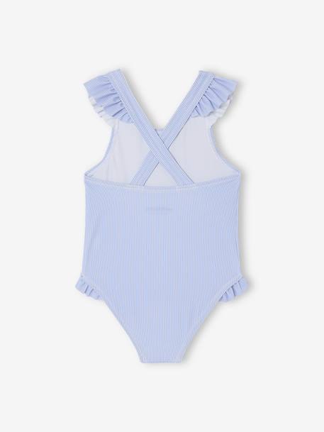 Maillot de bain 1 pièce rayé bébé fille bleu - vertbaudet enfant 