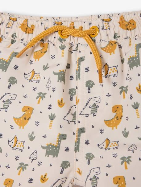 Bedrukt badshort voor babyjongens ecru - vertbaudet enfant 