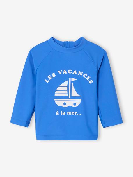 Badpak baby T-shirt anti-UV + shorty blauw - vertbaudet enfant 