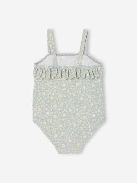 Badpak voor babymeisjes saliegroen - vertbaudet enfant 