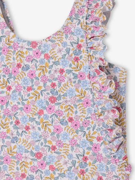 Maillot de bain 1 pièce fille écru - vertbaudet enfant 