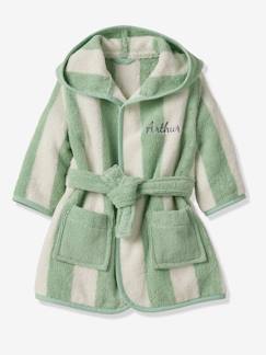 -Badjas voor baby's met strepen TRANSAT capsule familie, te personaliseren, met gerecycled katoen 