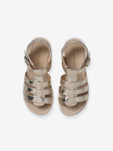 Sandales multi-brides enfant or - vertbaudet enfant 