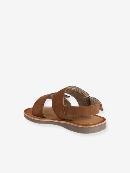Sandales scratchées cuir bébé camel - vertbaudet enfant 