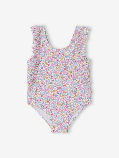 Maillot de bain 1 pièce fille écru - vertbaudet enfant 