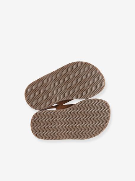 Sandales scratchées cuir bébé camel - vertbaudet enfant 