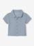 Chemise manches courtes maille fantaisie bébé bleu grisé - vertbaudet enfant 