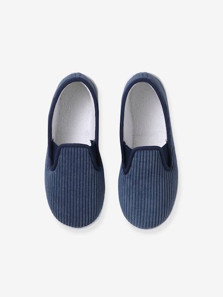 Kinderschoentjes van velours met elastiek marineblauw - vertbaudet enfant 