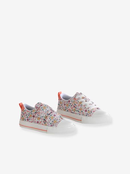 Stoffen decoratieve sneakers voor meisjes groen, bedrukt+rouge+roze, bedrukt - vertbaudet enfant 