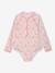 Badpak voor meisjes met lange mouwen roze, bedrukt - vertbaudet enfant 