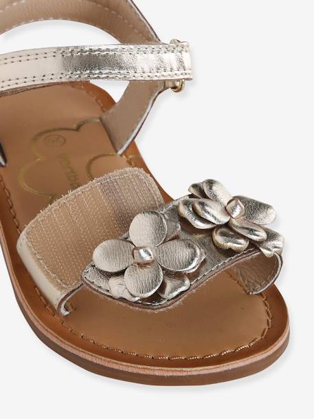 Sandales cuir enfant cérémonie collection maternelle or - vertbaudet enfant 