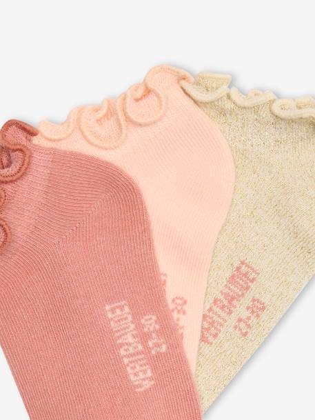 Set van 3 paar vliegende sokjes voor meisjes lichtroze - vertbaudet enfant 